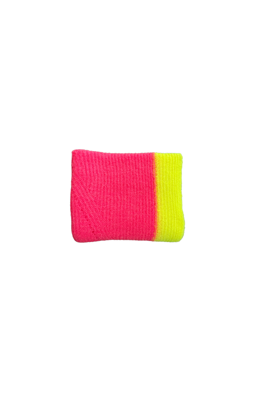 Jille colorblock sjaal neon pink/neon yellow